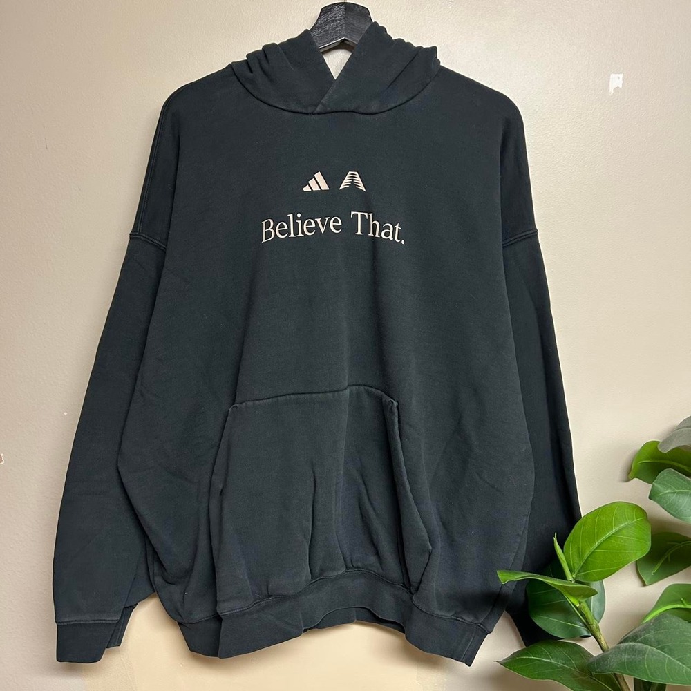 Adidas Anthony Edwards Believe That Black Hoodie Mens XL Sweatshirt